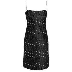 REFINE The Rachel Dress in Polka Dot 100% Silk Black Size 1 / XS